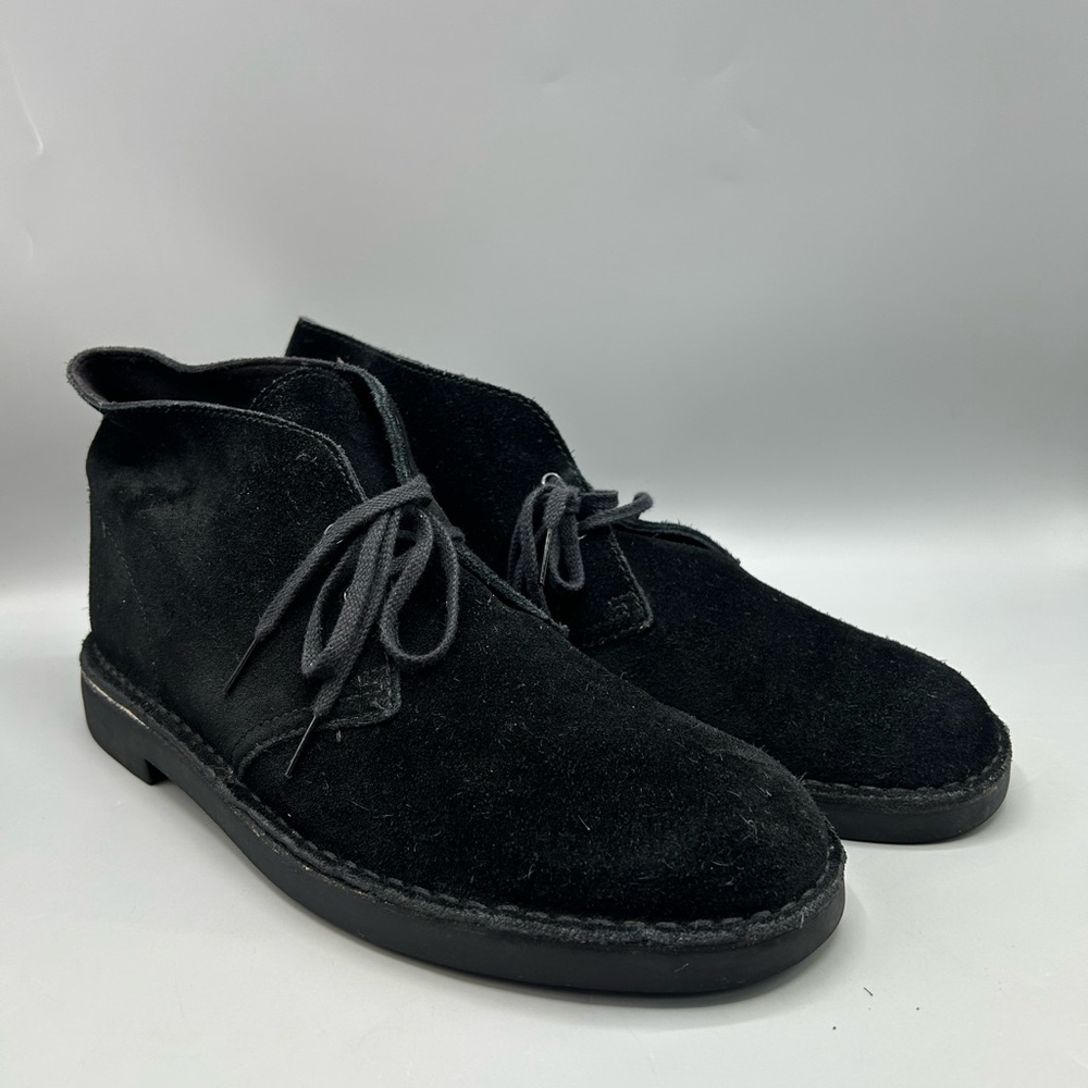 Black Suede Men's Shoes Clarks Chukka Boots